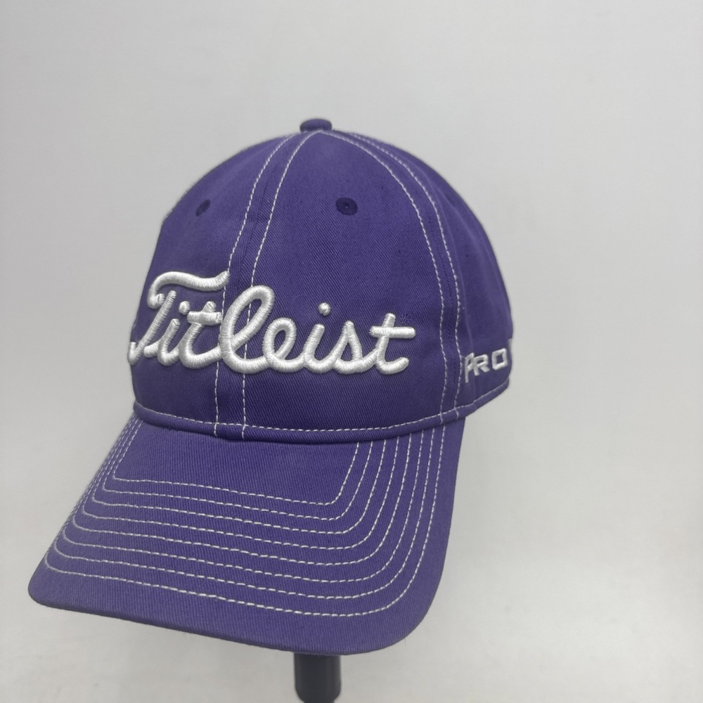 Titleist Hat Cap Strap Back Purple Embroidered Golf Pro V1 FootJoy FJ Mens